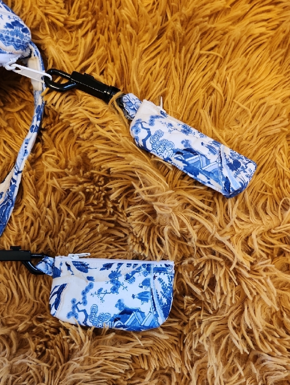 NWOT Handmade Blue & White Floral Print Mini Shoulder Bag FINAL PRICE - Picture 6 of 10